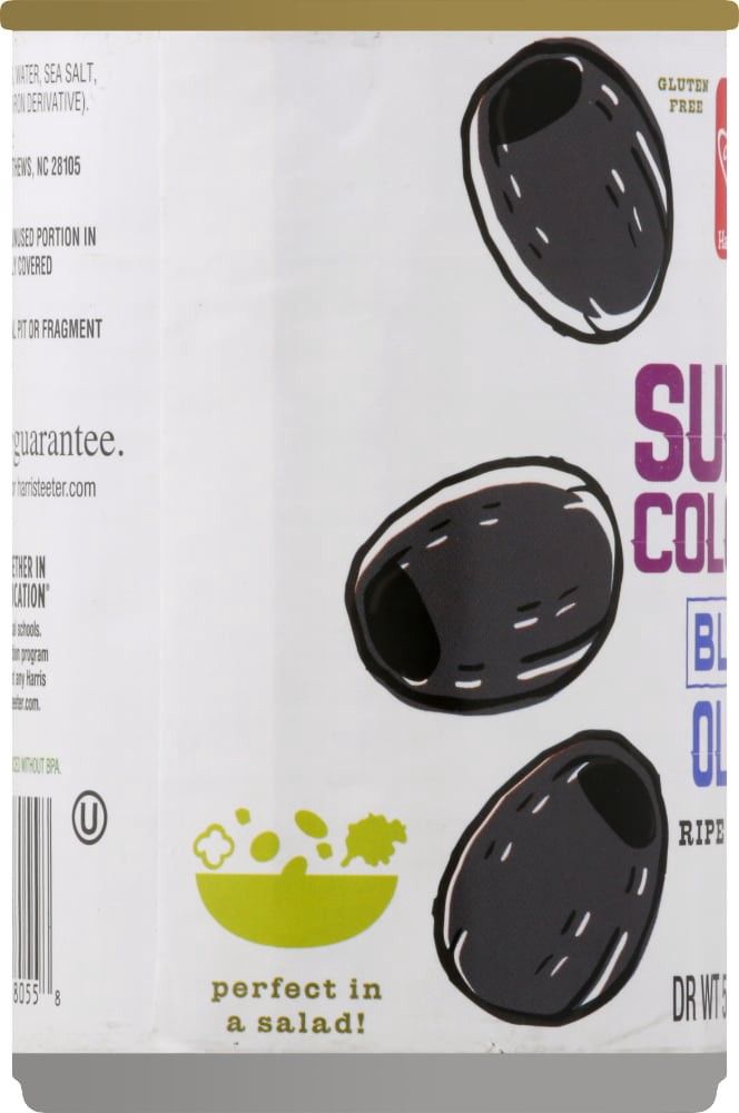 slide 4 of 4, Harris Teeter Pitted Olives - Ripe Super Colossal, 5.75 oz
