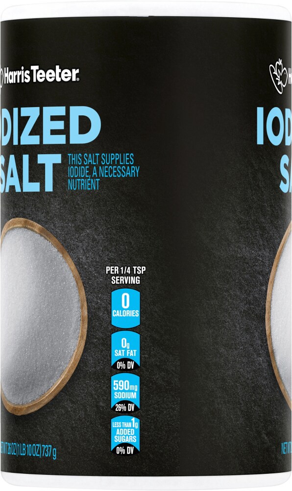 slide 4 of 5, Harris Teeter™ Iodized Salt, 26 oz