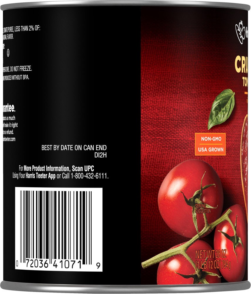 slide 3 of 4, Harris Teeter Crushed Tomatoes & Basil, 28 oz