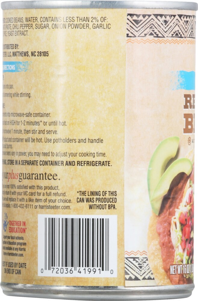 slide 4 of 4, Harris Teeter Fat Free Refried Beans, 16 oz