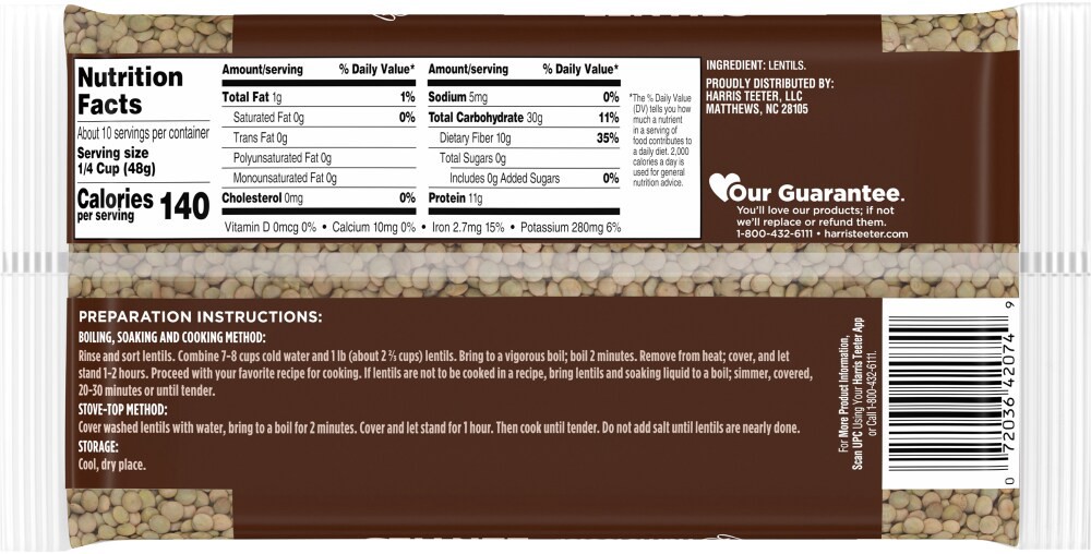 slide 2 of 2, Harris Teeter™ Dry Lentils, 16 oz