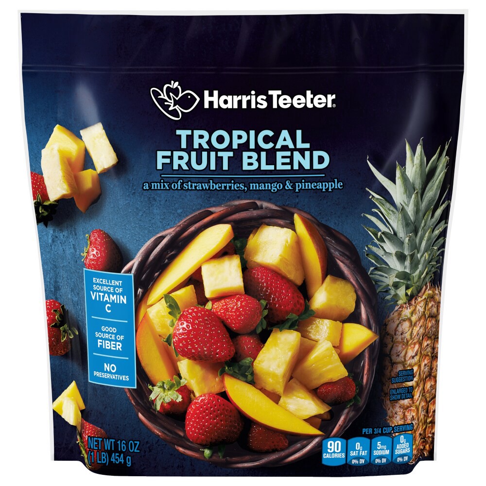 slide 5 of 6, Harris Teeter Fruit Blend For Smoothies, 16 oz