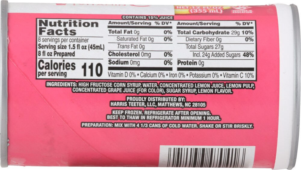 slide 2 of 2, Harris Teeter Pink Lemonade, 12 oz