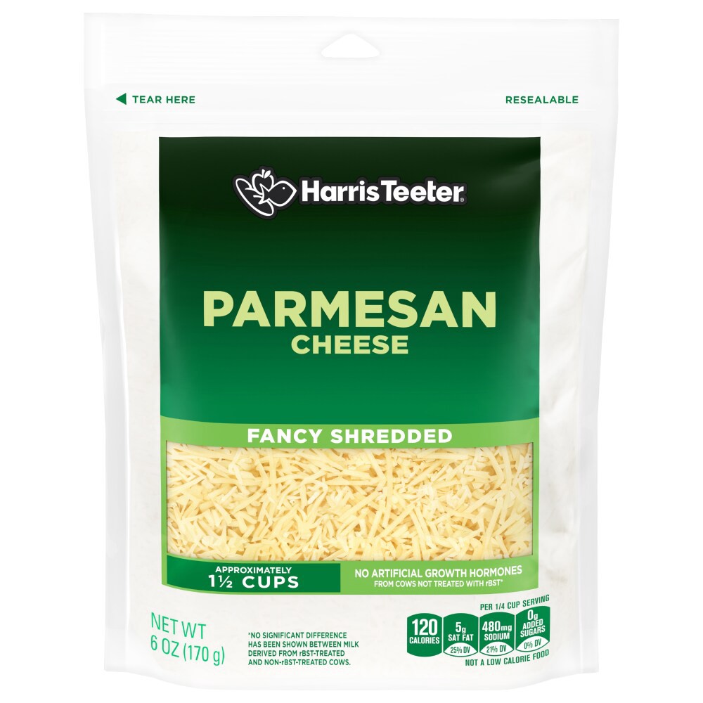 slide 3 of 6, Harris Teeter Fancy Shredded Parmesan Cheese, 6 oz