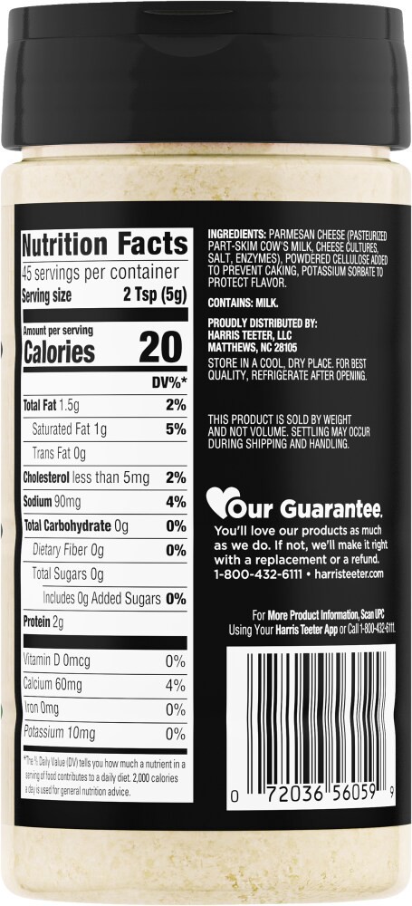slide 2 of 2, Harris Teeter Grated Parmesan Cheese, 8 oz