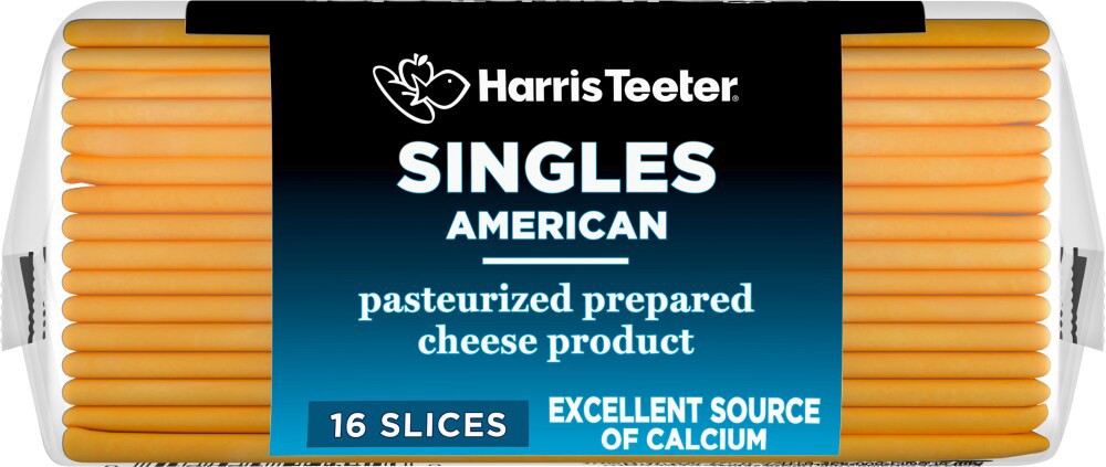 slide 2 of 4, Harris Teeter American Cheese Singles, 12 oz