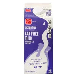 Harris Teeter 100% Lactose Free Fat Free Milk - 1/2 gal