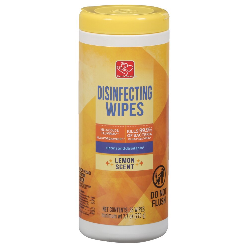slide 2 of 6, Harris Teeter yourhome Disinfecting Wipes - Lemon, 35 ct