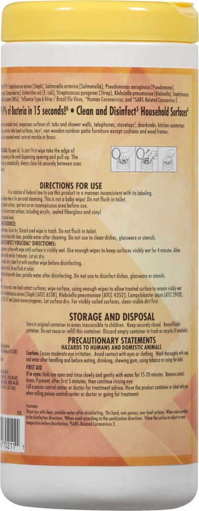 slide 3 of 6, Harris Teeter yourhome Disinfecting Wipes - Lemon, 35 ct