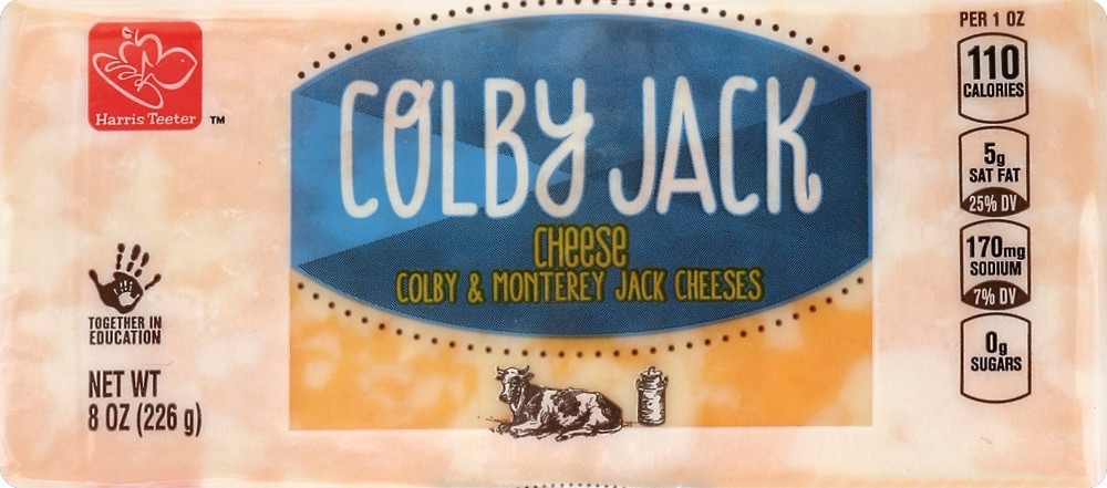 slide 2 of 2, Harris Teeter Colby Jack Cheese, 8 oz