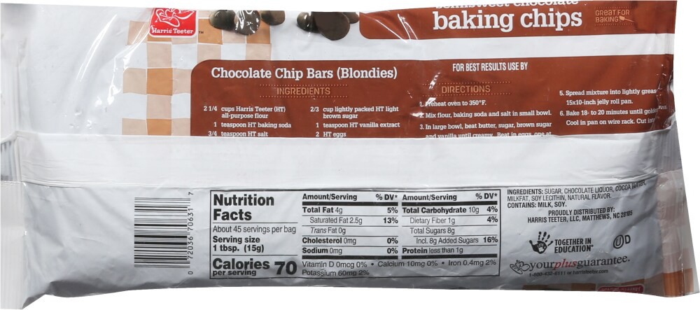slide 2 of 2, Harris Teeter Real Chocolate Chips, 24 oz