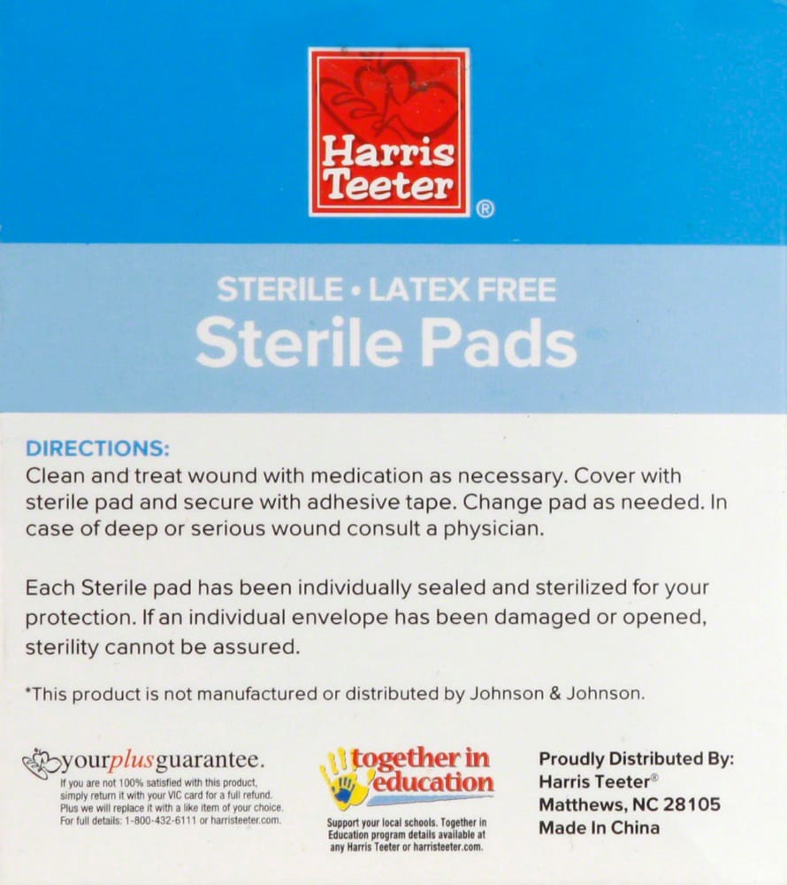 slide 2 of 4, Harris Teeter Sterile Pads, 25 ct