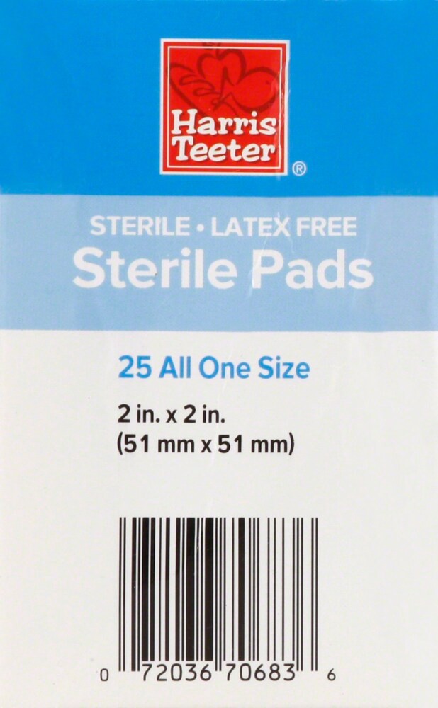 slide 3 of 4, Harris Teeter Sterile Pads, 25 ct