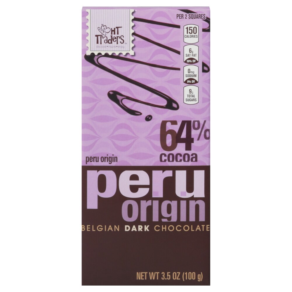 slide 2 of 2, Harris Teeter Traders Dark Belgian Chocolate - Peru Origin, 3.5 oz