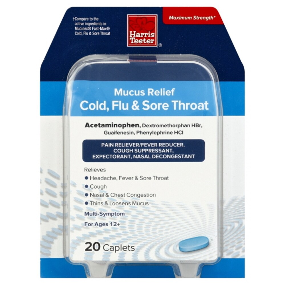 slide 2 of 2, Harris Teeter Mucus Relief Max - Sore Throat, 20 ct