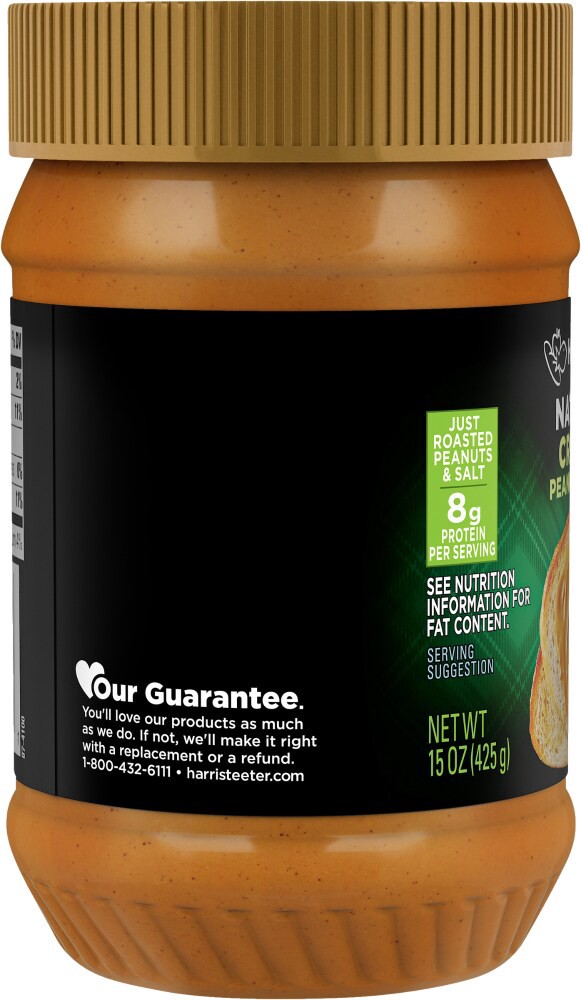 slide 3 of 4, Harris Teeter Natural Peanut Butter - Creamy, 15 oz