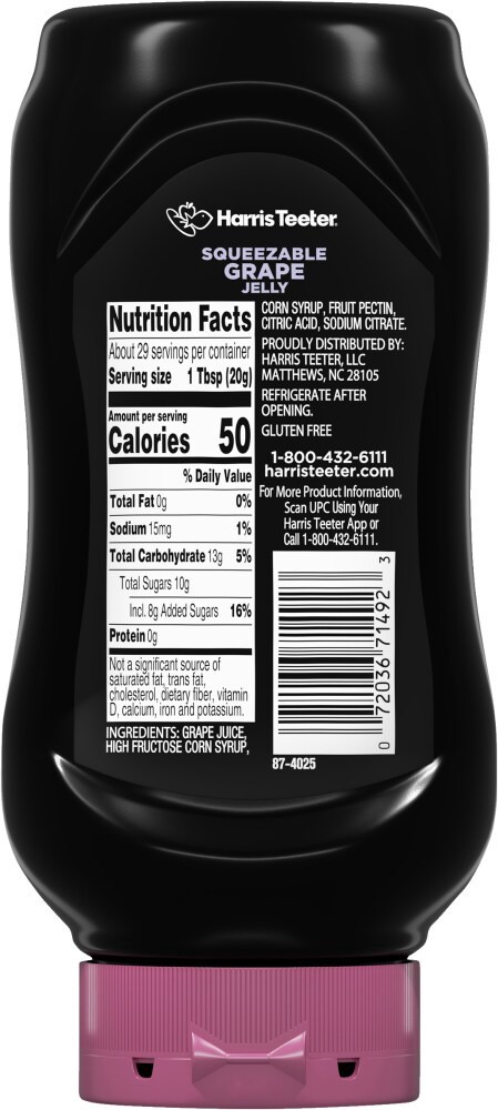 slide 2 of 2, Harris Teeter Squeezable Grape Jelly, 20.5 oz