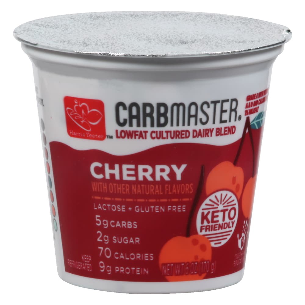 slide 4 of 4, Harris Teeter Carb Master Cherry Cultured Dairy Blend, 6 oz
