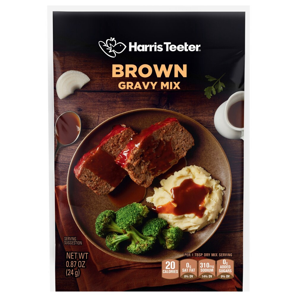 slide 2 of 2, Harris Teeter Gravy Mix - Brown, 0.87 oz