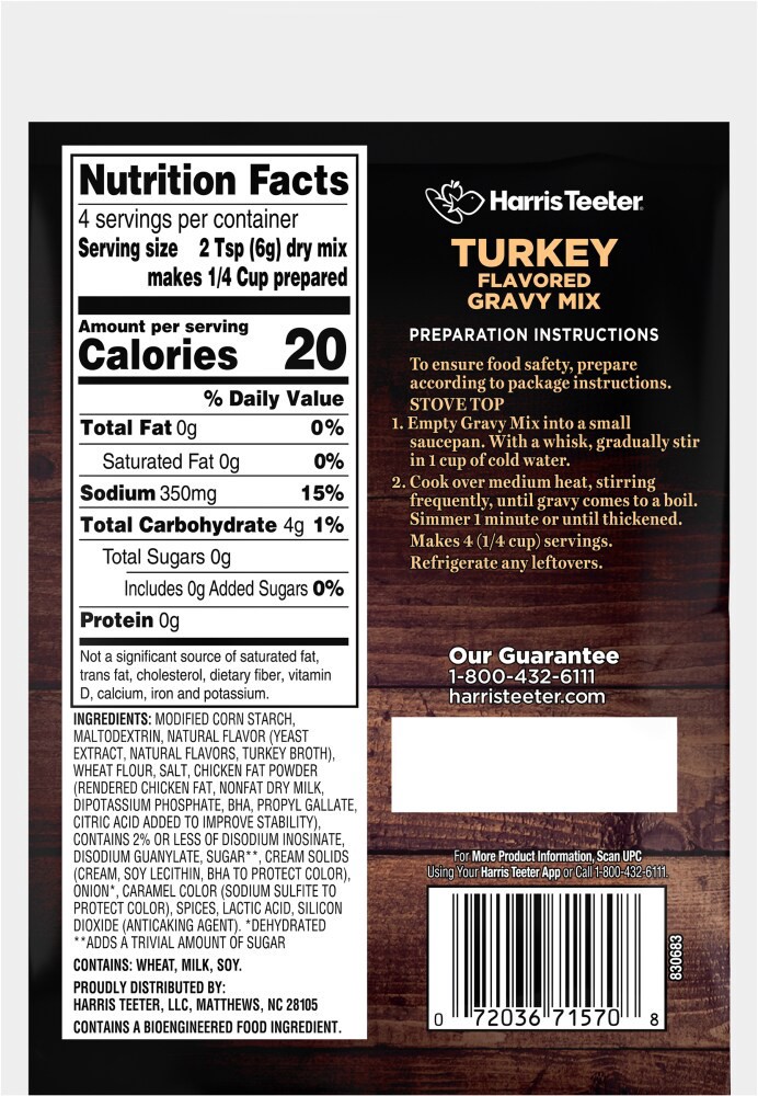 slide 2 of 2, Harris Teeter Turkey Flavored Gravy Mix - 0.87 oz, 0.87 oz