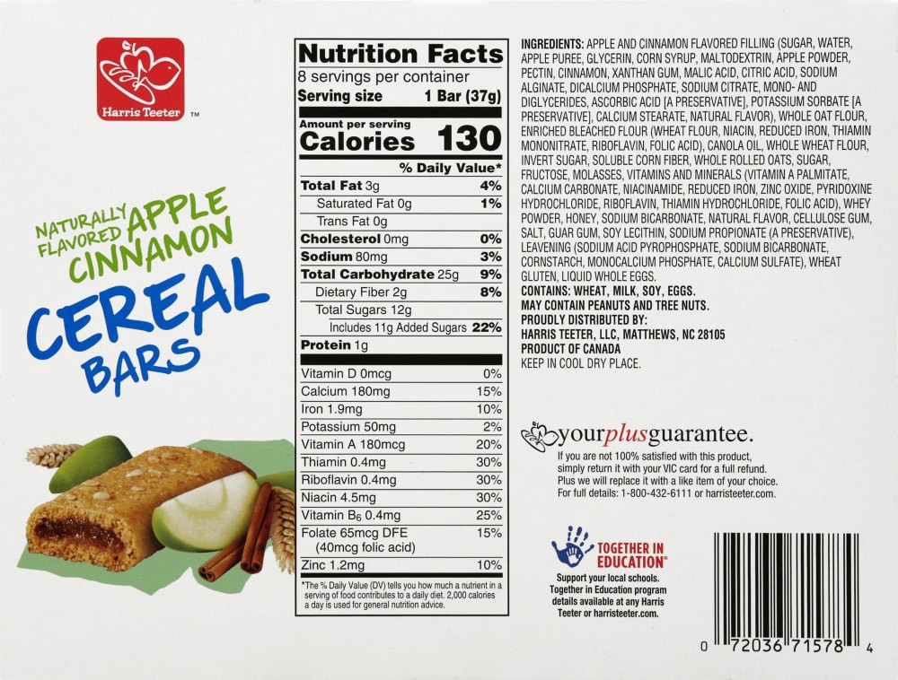 slide 2 of 6, Harris Teeter Apple Cinnamon Cereal Bars, 10.4 oz