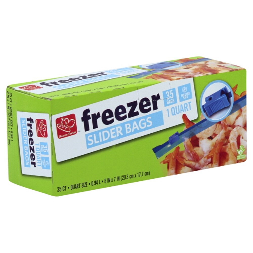 slide 2 of 2, Harris Teeter Slider Quart Freezer Bags, 35 ct