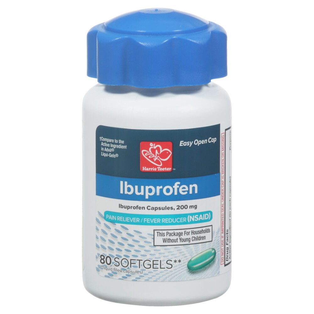 slide 4 of 6, Harris Teeter Ibuprofen Soft-Gels, 80 ct