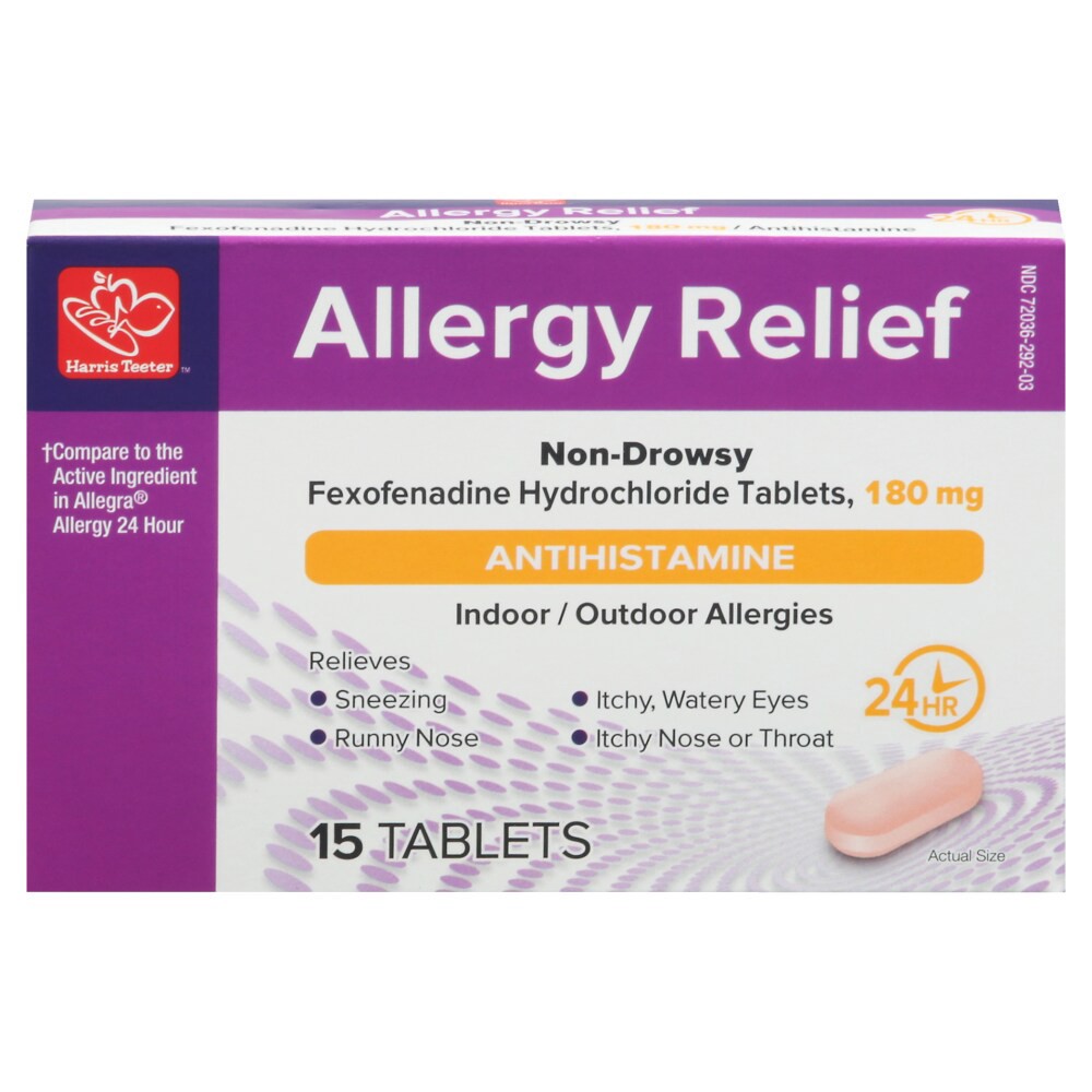 slide 2 of 3, Harris Teeter Alrgy Rlf Fexofenadine, 15 ct