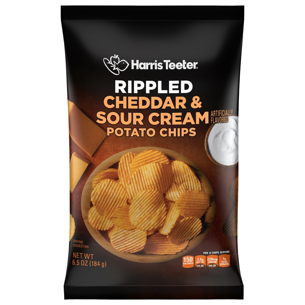 slide 3 of 4, Harris Teeter Ched Sour Cream Potato Chip, 6.5 oz