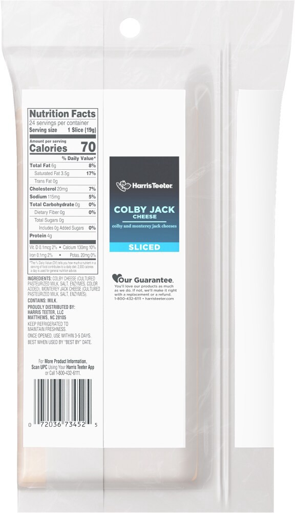 slide 2 of 2, Harris Teeter Jack Nat Sliced Cheese, 1 ct