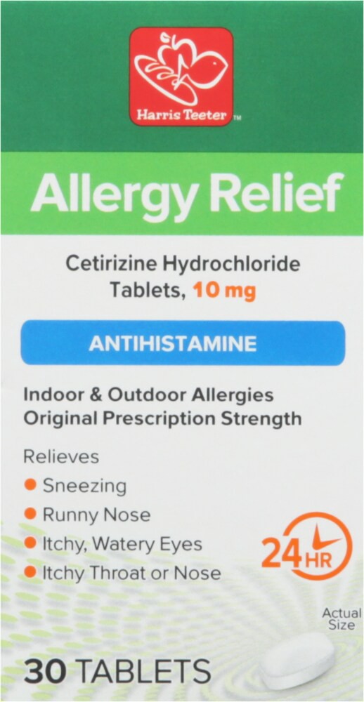 slide 3 of 5, Harris Teeter Allday Alrgy Cetitizine 10M, 30 ct