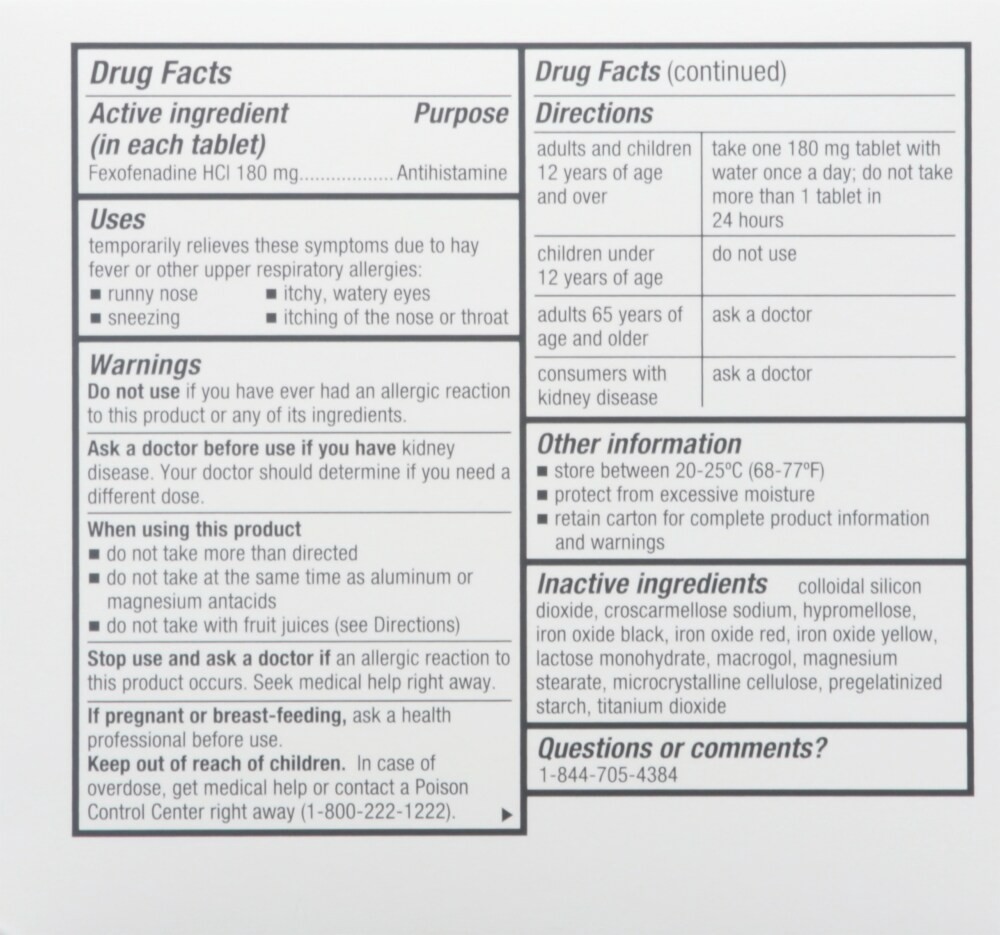 slide 2 of 2, Harris Teeter Allergy Relief Fexofenadine, 90 ct