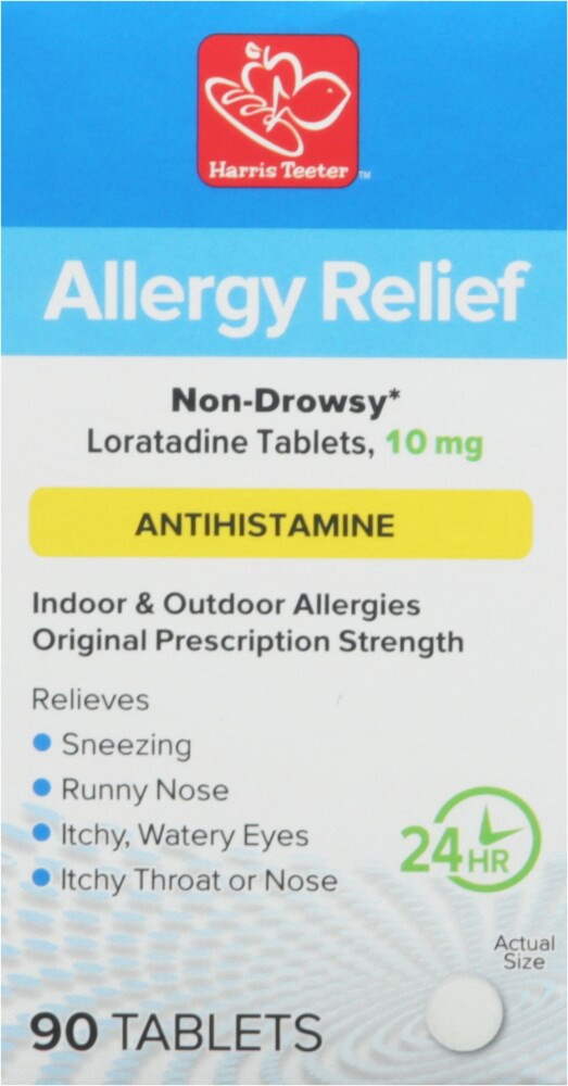 slide 3 of 4, Harris Teeter Allergy Relief Loratadine, 90 ct