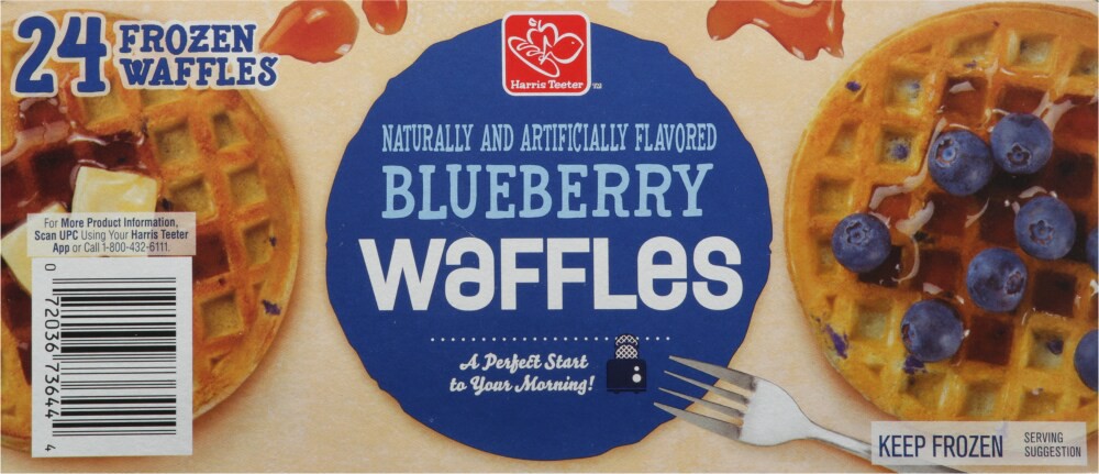 slide 3 of 3, Harris Teeter Blueberry Waffles, 24 ct