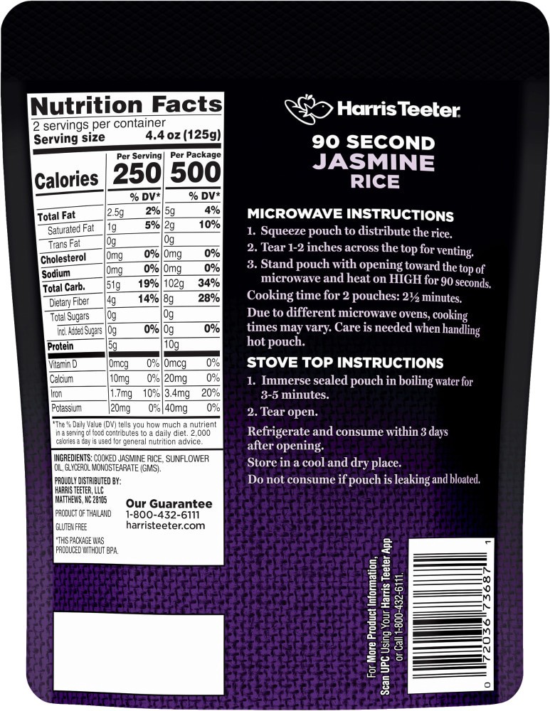 slide 2 of 2, Harris Teeter Jasmine 90 Second Rice, 8.8 oz