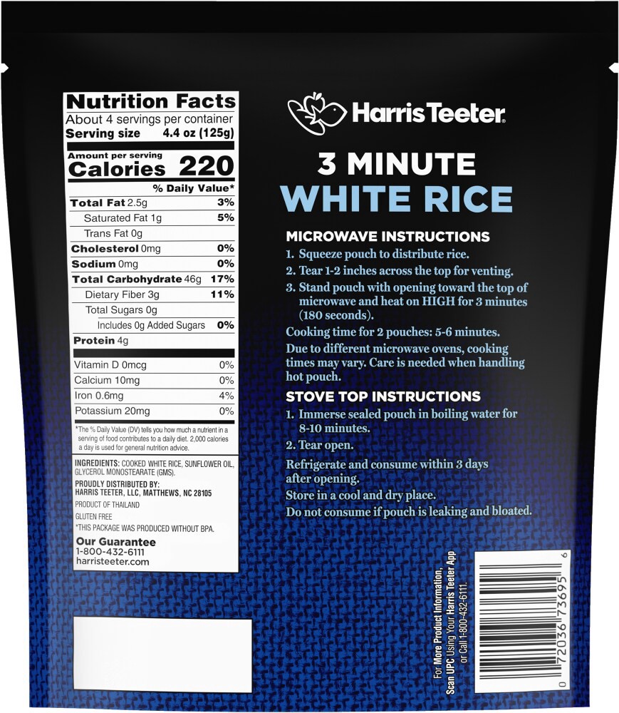 slide 2 of 2, Harris Teeter White 3 Minute Rice, 1 ct