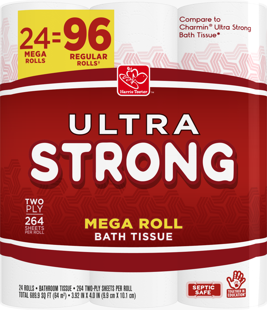slide 3 of 3, Harris Teeter Ultra Strong 24Rl Mega Rl, 24 ct
