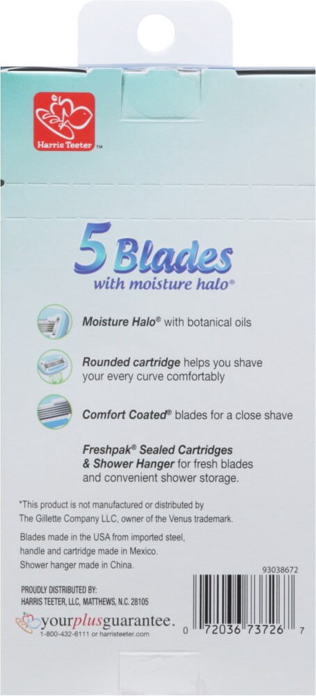 slide 2 of 2, Harris Teeter Womens 5 Bld Razor With Ref, 2 ct