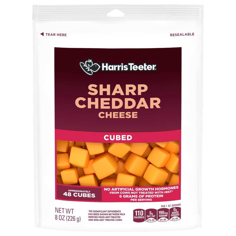 slide 2 of 2, Harris Teeter Sharp Chedd Cheese Cubes, 1 ct