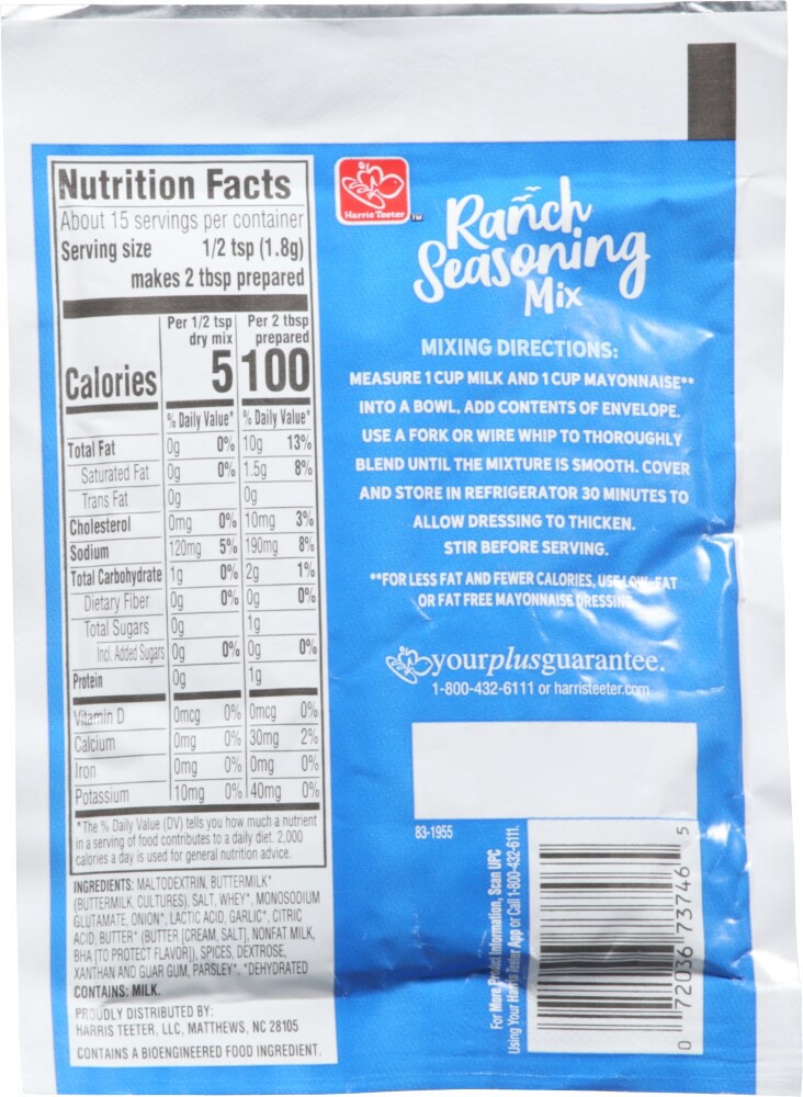 slide 2 of 2, Harris Teeter Ranch Salad Dressing, 1 ct