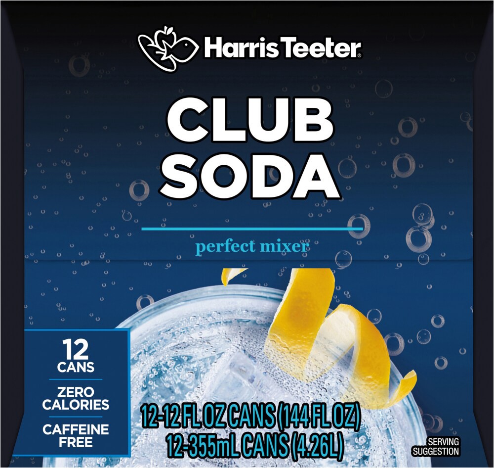 slide 4 of 5, Harris Teeter Club Soda, 12 ct; 12 fl oz