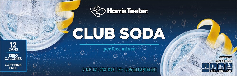 slide 2 of 5, Harris Teeter Club Soda, 12 ct; 12 fl oz