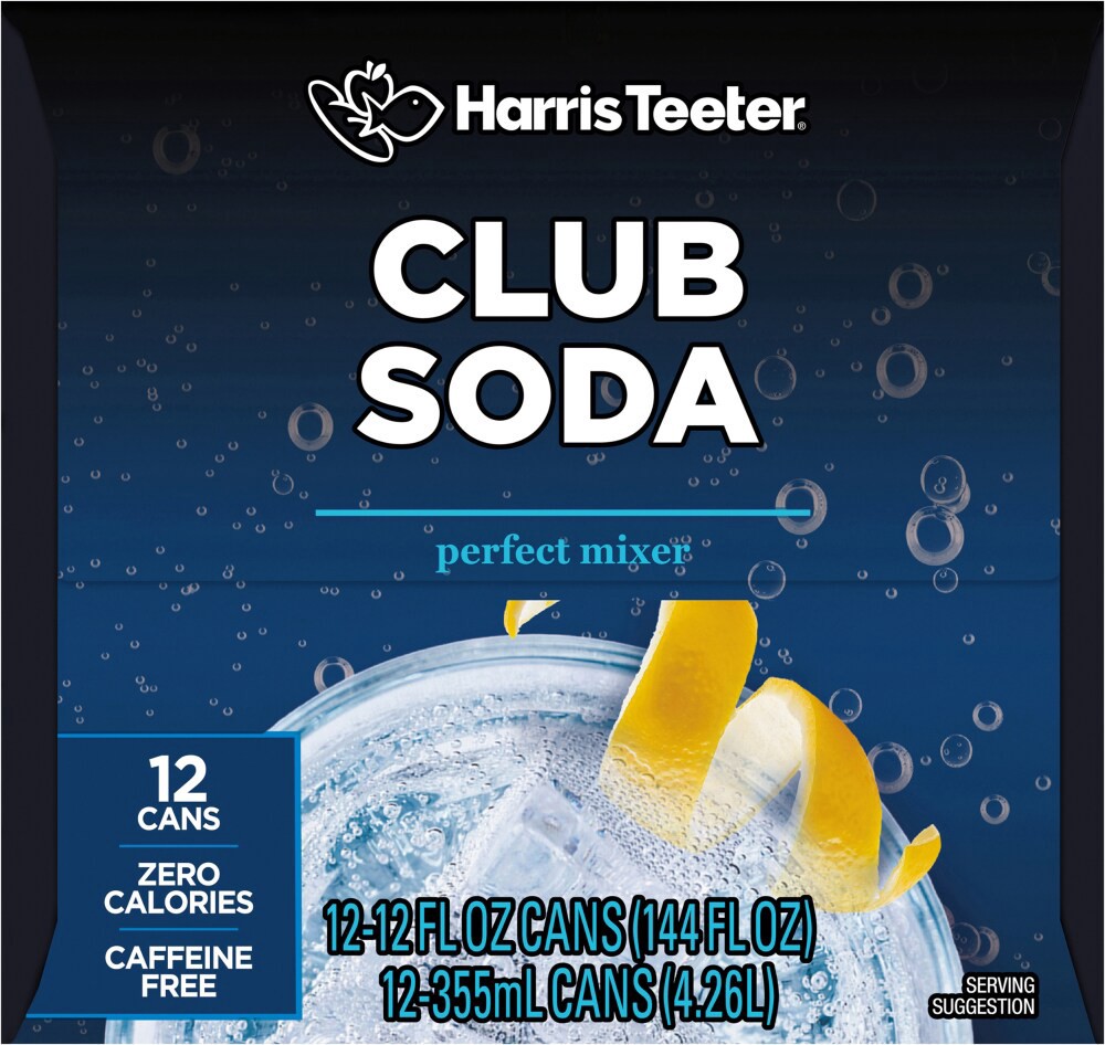 slide 5 of 5, Harris Teeter Club Soda, 12 ct; 12 fl oz