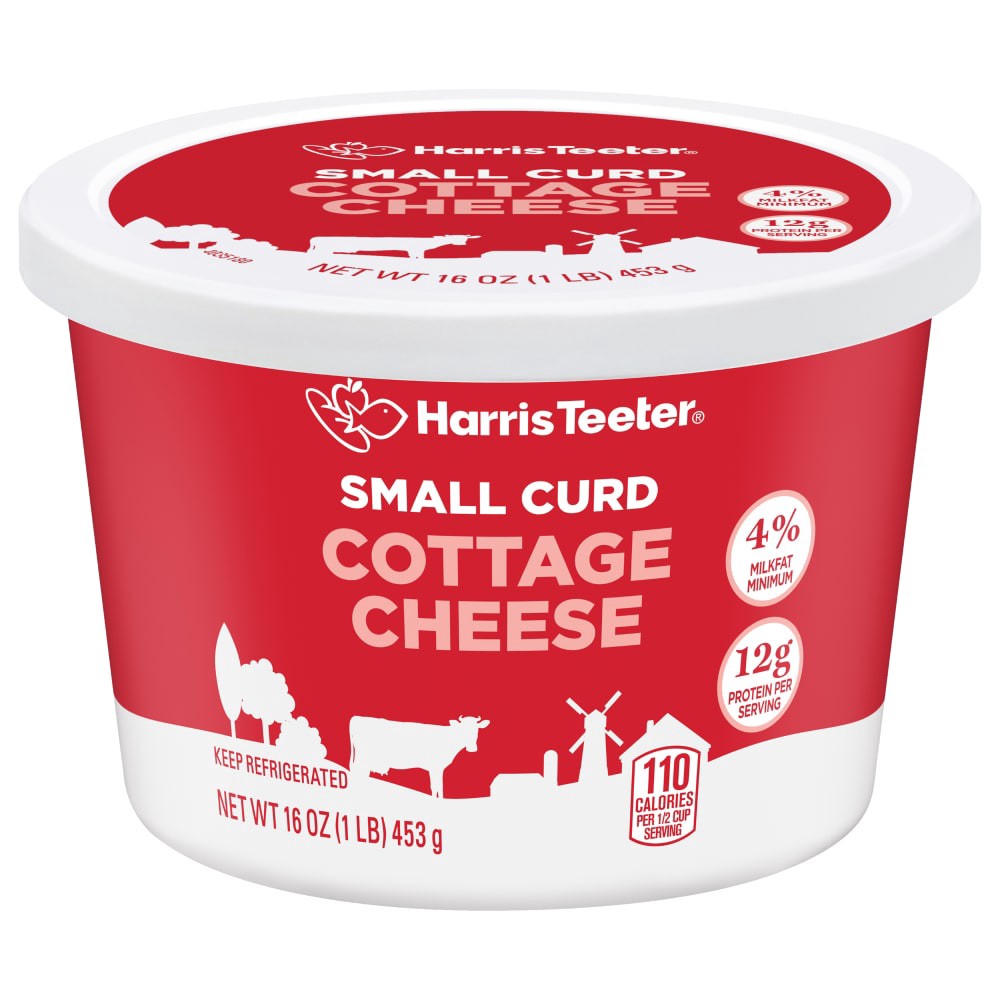 slide 3 of 3, Harris Teeter Cottage Cheese Sc 4% 16, 1 ct