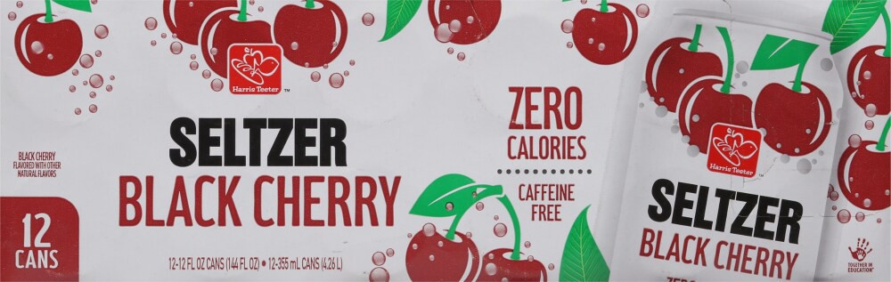 slide 2 of 3, Harris Teeter Black Cherry Seltzer, 12 ct; 12 fl oz