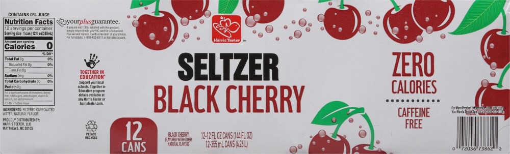 slide 3 of 3, Harris Teeter Black Cherry Seltzer, 12 ct; 12 fl oz