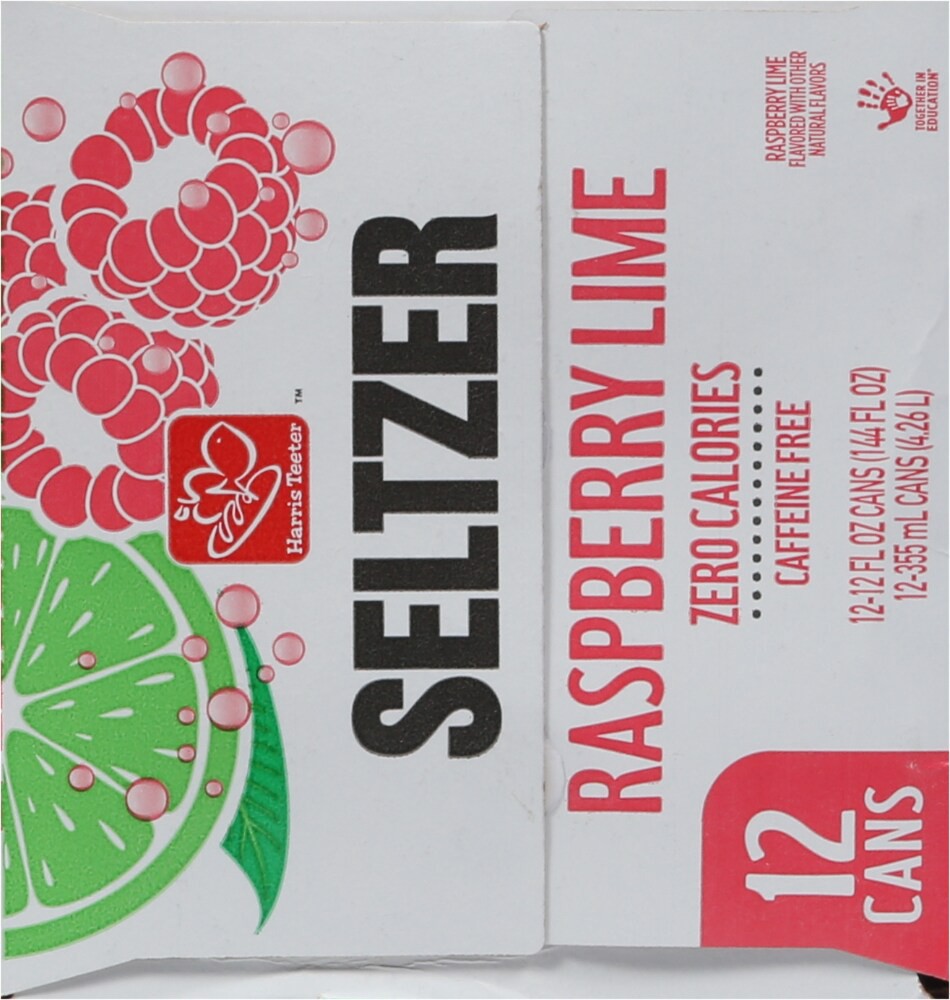 slide 2 of 3, Harris Teeter Raspberry Lime Seltzer, 12 ct; 12 fl oz