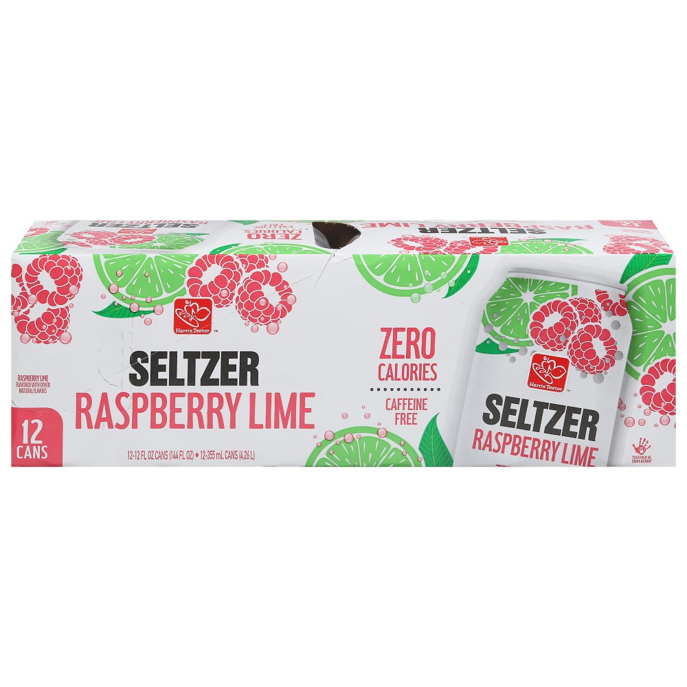 slide 3 of 3, Harris Teeter Raspberry Lime Seltzer, 12 ct; 12 fl oz