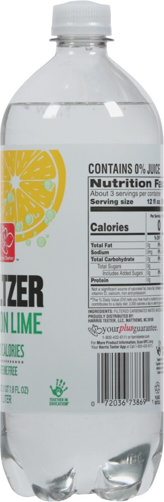 slide 3 of 4, Harris Teeter Lemon Lime Seltzer - 33.8 oz, 33.8 oz