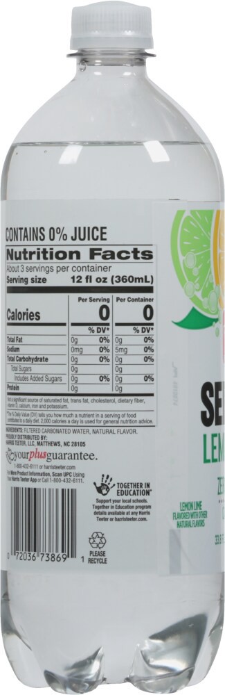 slide 4 of 4, Harris Teeter Lemon Lime Seltzer - 33.8 oz, 33.8 oz